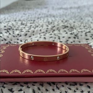 CARTIER LOVE BRACELET•yellow gold with 4 diamonds